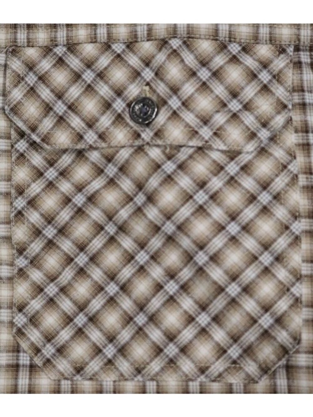 Magellan Sportswear Shirt Mens M Grunge Brown Cabincore Plaid Button Down VTG - Picture 8 of 12
